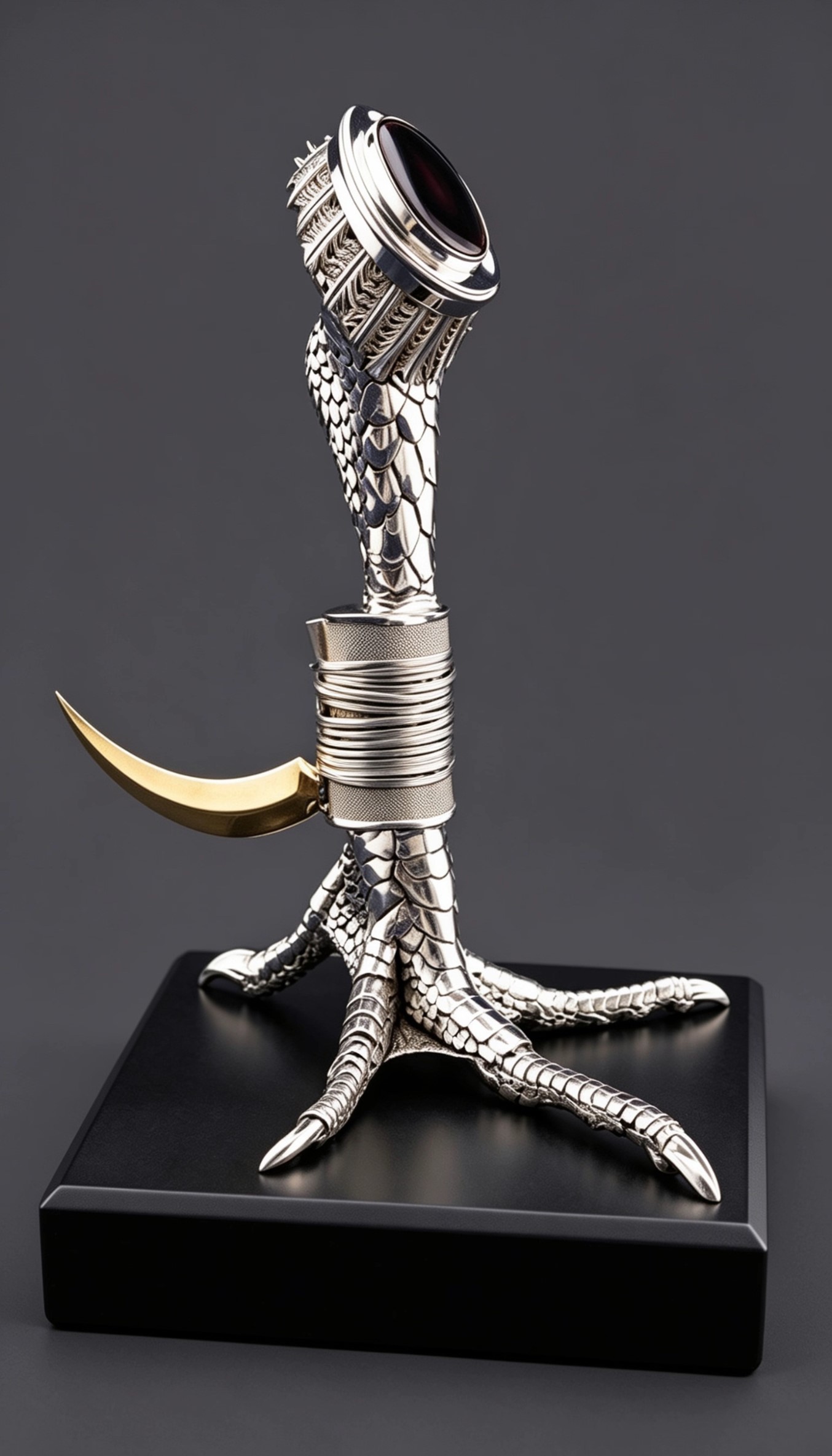 Pata de Gallo — escultura en plata sterling de Rodolfo Manga