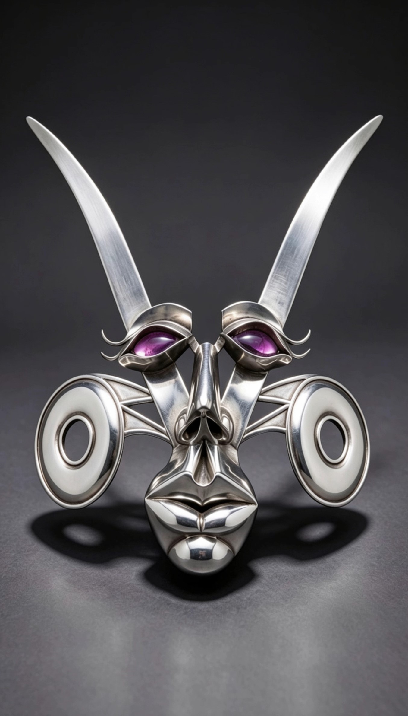 Pistaku — escultura en plata sterling de Rodolfo Manga