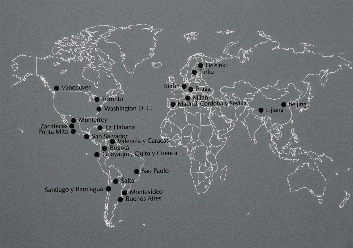 Mapa de exposiciones de Rodolfo Manga